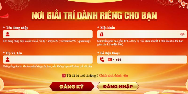Điều khoản đăng ký